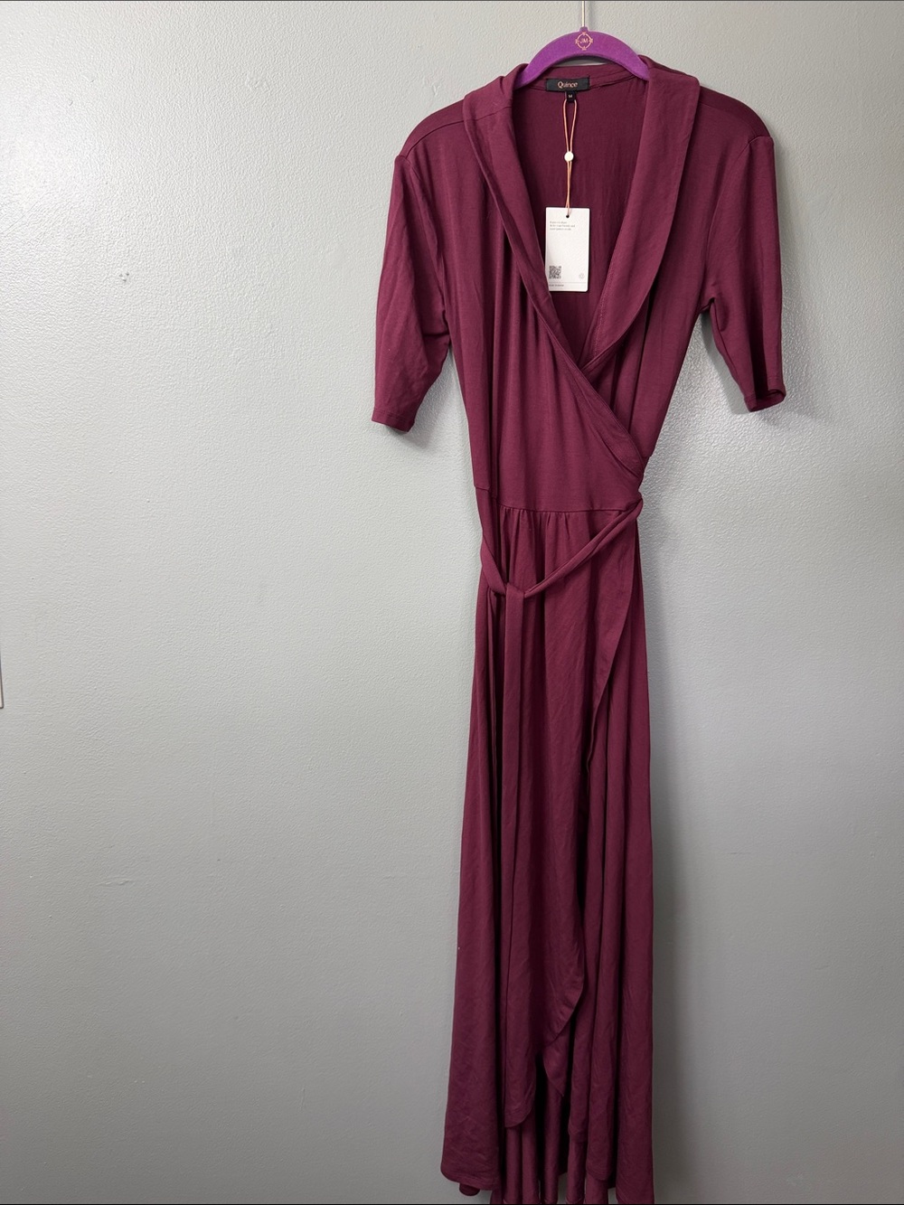 Quince Wrap Maxi Dress in Plum Berry  medium
